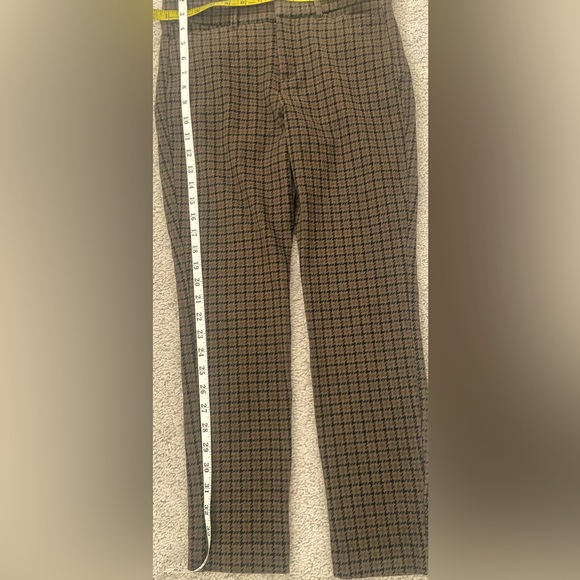 Old Navy High Rise Pixie Skinny Pants Size 4 Brown Houndstooth Plaid - Picture 3 of 6